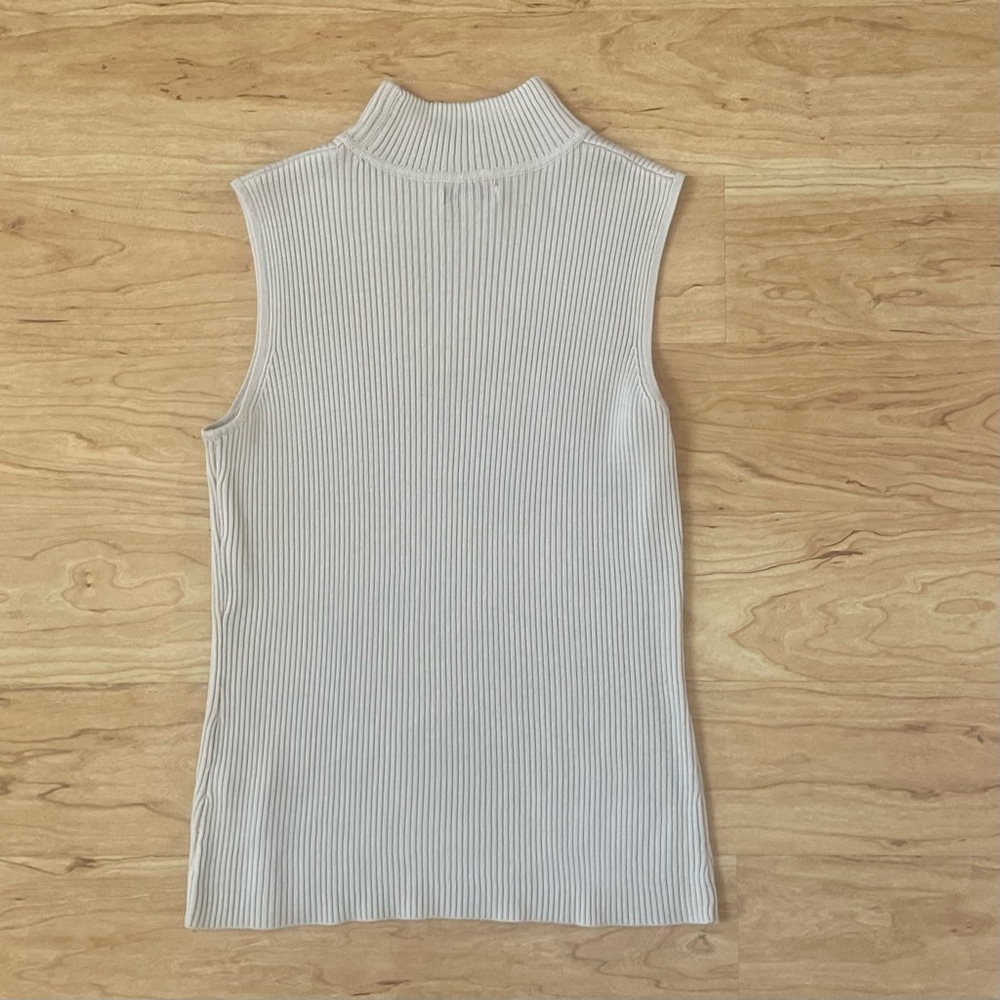 |Croft & Barrow| cream ribbed mock turtleneck top Medium Woman’s - Picture 5 of 5